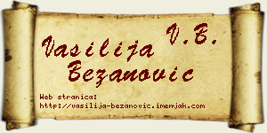 Vasilija Bežanović vizit kartica